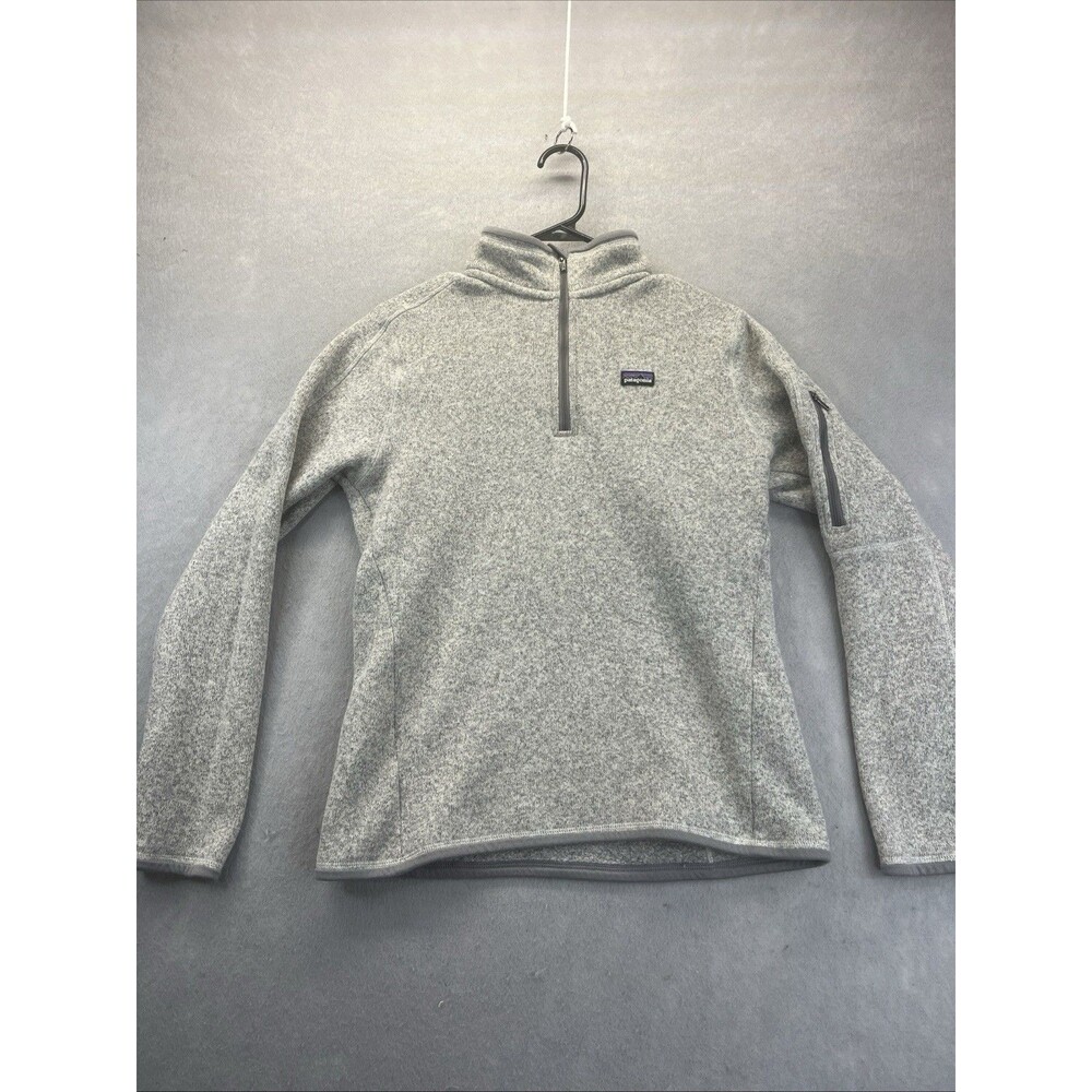 Patagonia Light Heather Gray Quarter-Zip Fleece Pullover